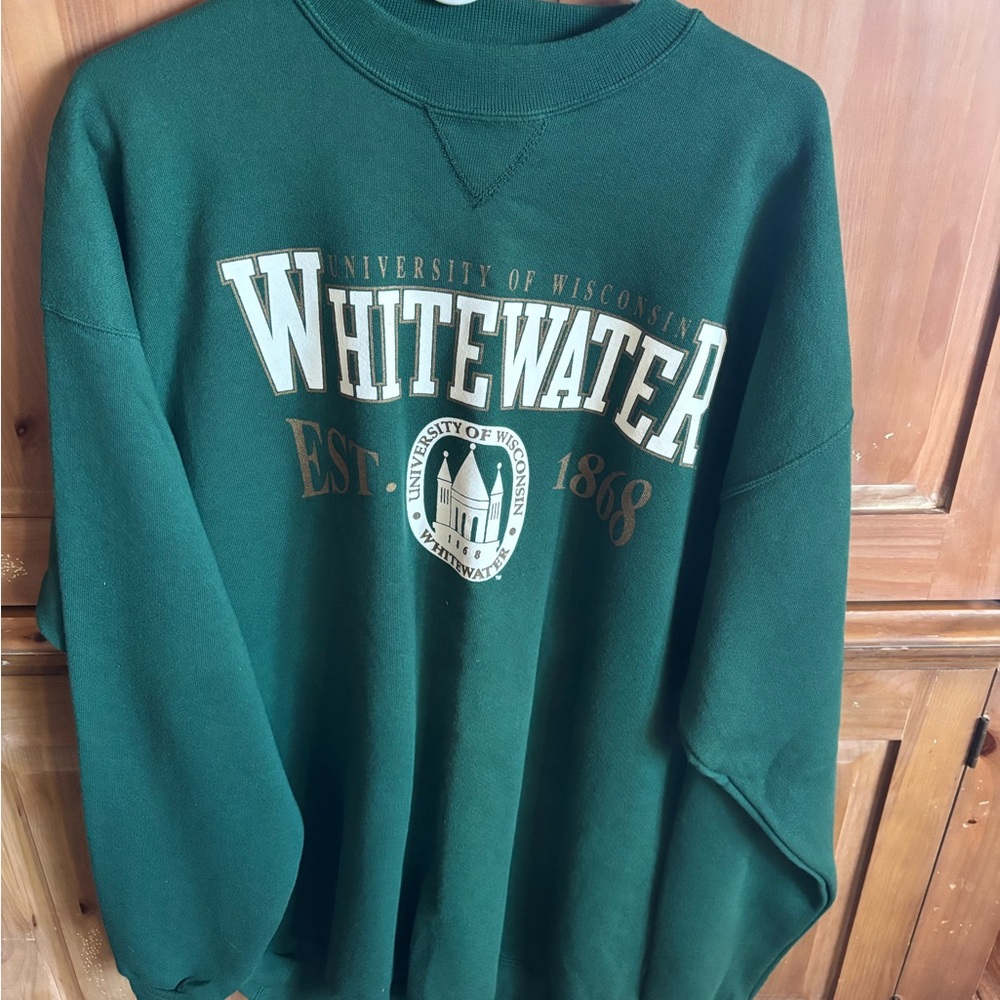 Green University of Wisconsin Whitewater Sweatshirt New With Tags